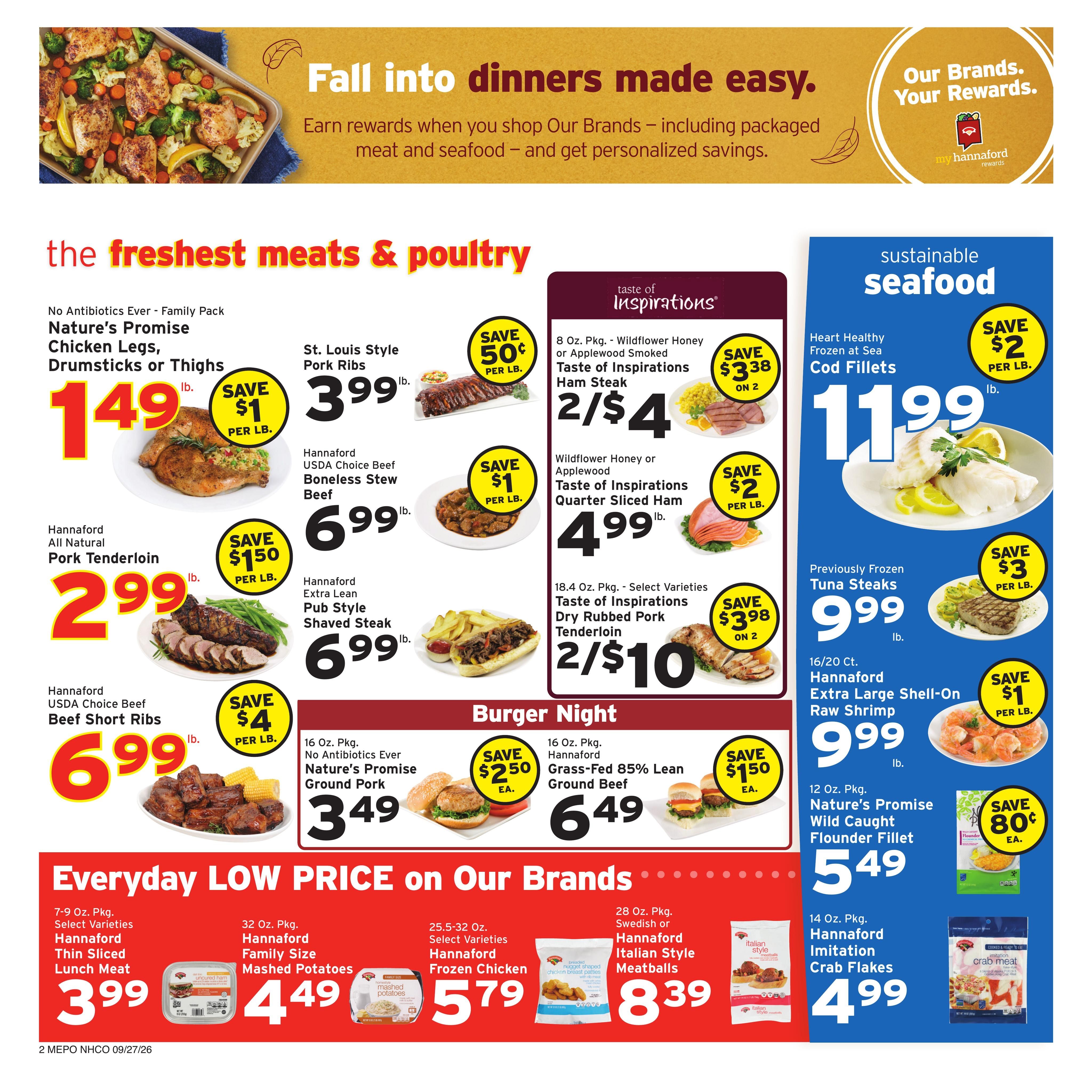 Hannaford (Portland Area, ME) Week 40 Weekly Ad September 27 - October 3, 2026