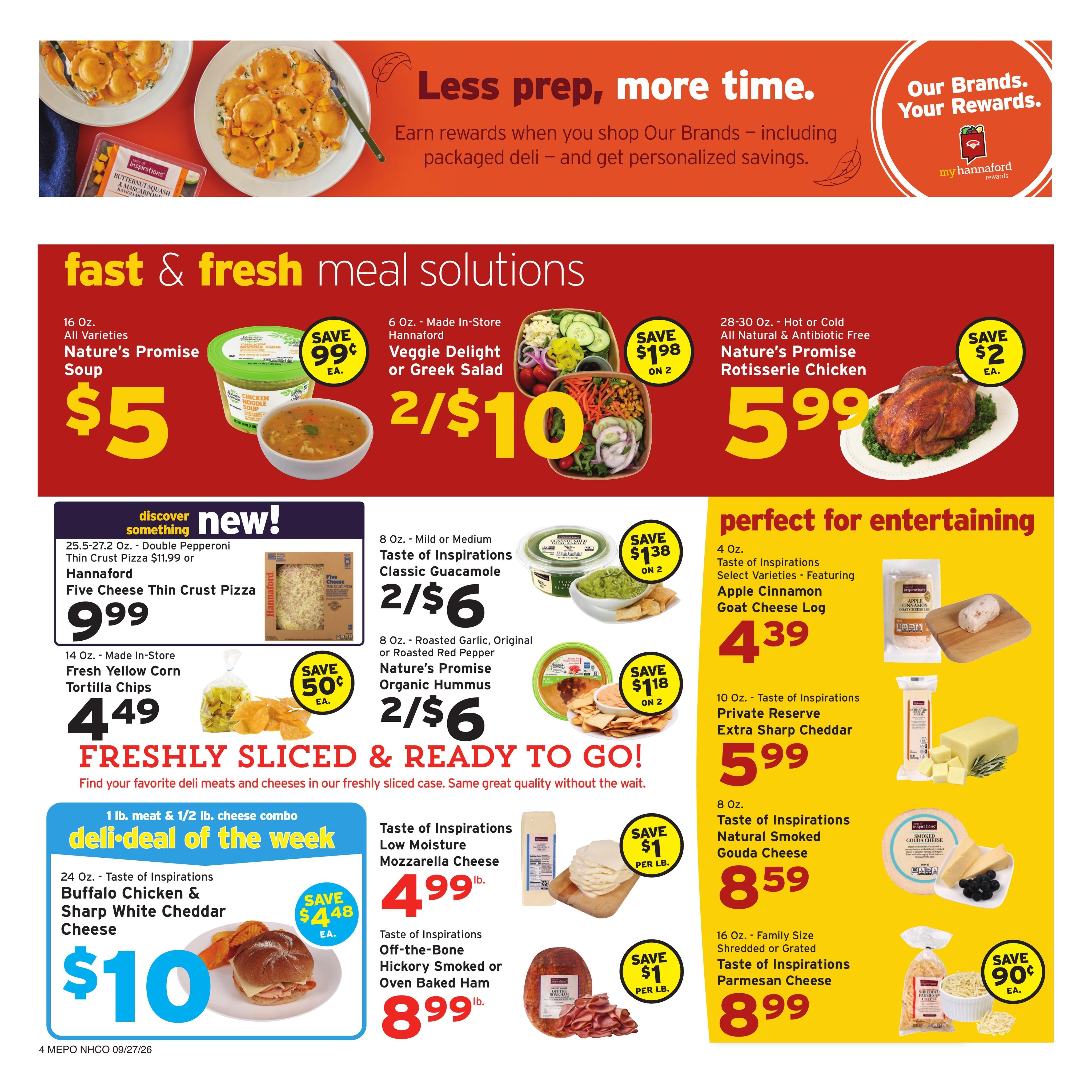 Hannaford (Portland Area, ME) Week 40 Weekly Ad September 27 - October 3, 2026
