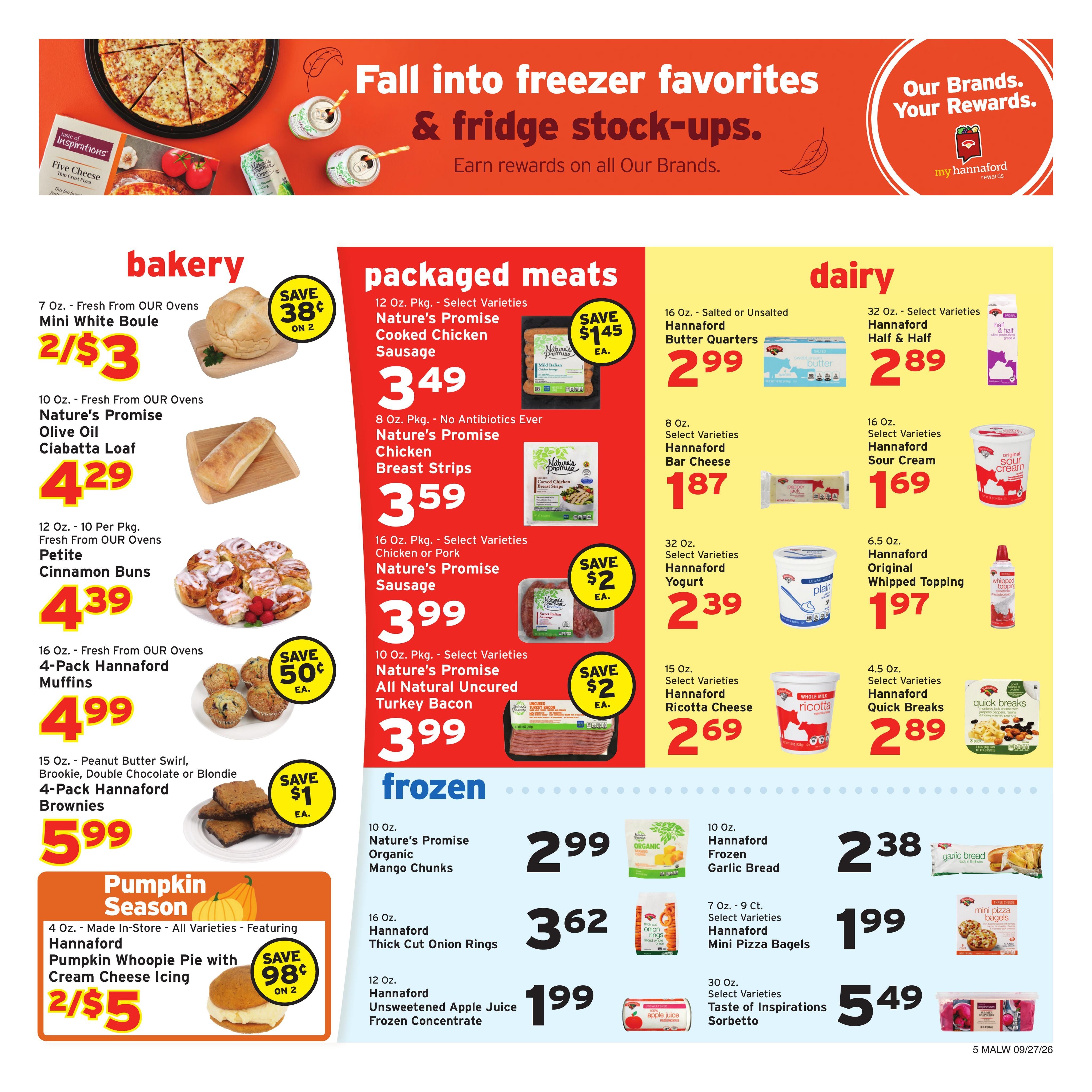 Hannaford (Portland Area, ME) Week 40 Weekly Ad September 27 - October 3, 2026