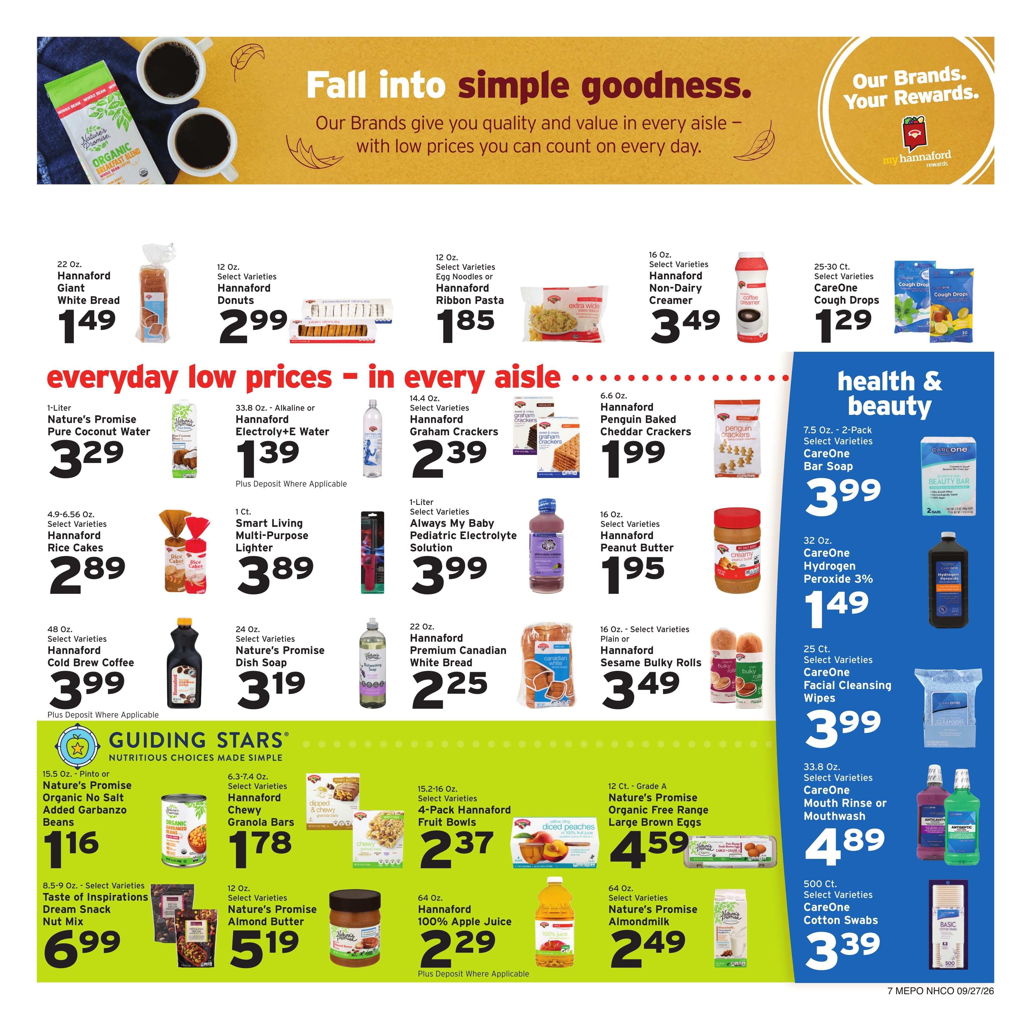 Hannaford (Portland Area, ME) Week 40 Weekly Ad September 27 - October 3, 2026
