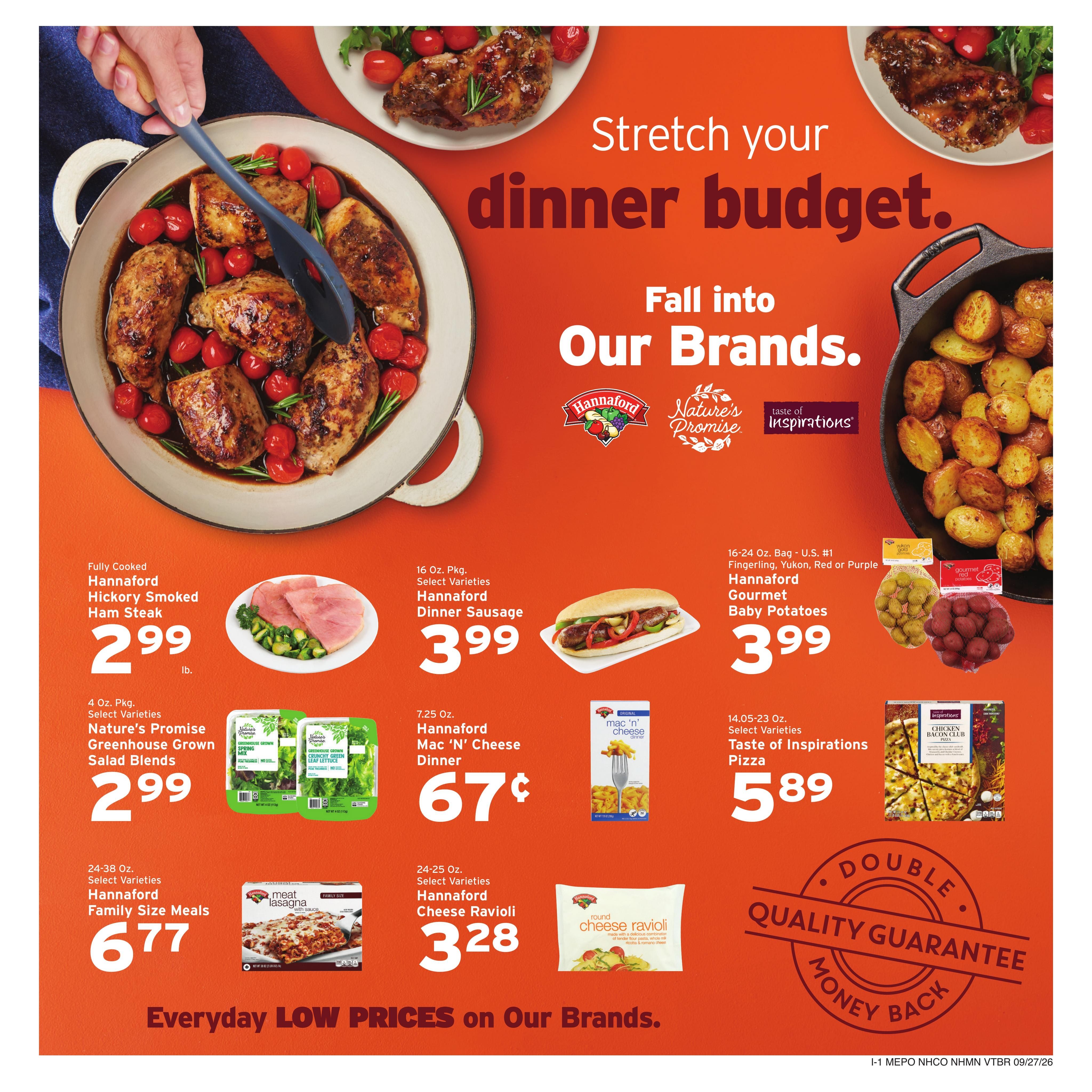 Hannaford (Portland Area, ME) Week 40 Weekly Ad September 27 - October 3, 2026