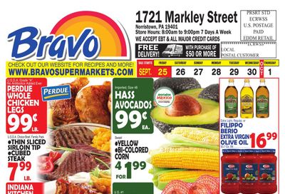 Bravo Supermarket (Bridgeport Area, PA) Weekly Ad September 25 - October 1, 2026