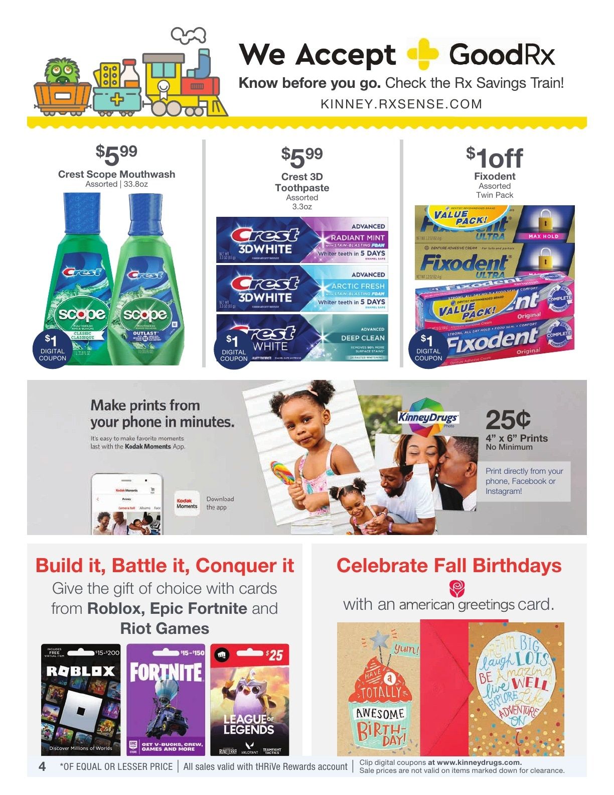 Kinney Drugs Weekly Ad September 27 - October 3, 2026
