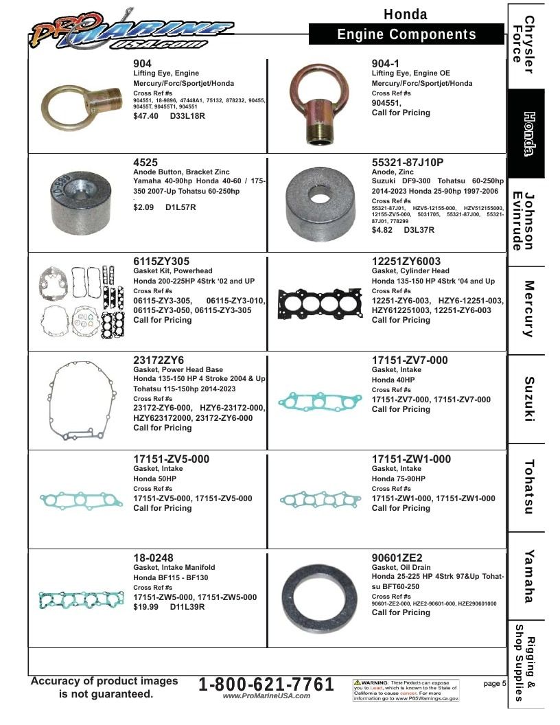 Pro Marine USA Outboard Parts Catalog Weekly Ad January 1 - December 31, 2026