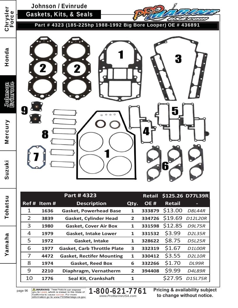 Pro Marine USA Outboard Parts Catalog Weekly Ad January 1 - December 31, 2026