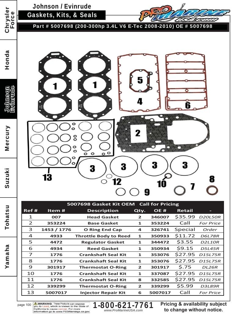 Pro Marine USA Outboard Parts Catalog Weekly Ad January 1 - December 31, 2026
