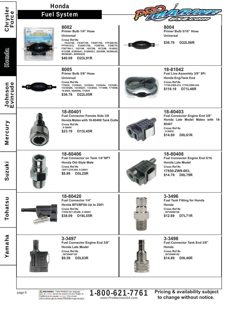 Pro Marine USA Outboard Parts Catalog Weekly Ad January 1 - December 31, 2026