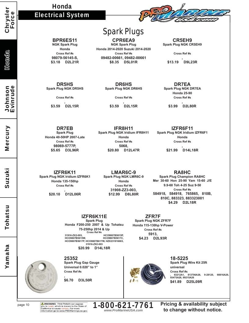Pro Marine USA Outboard Parts Catalog Weekly Ad January 1 - December 31, 2026