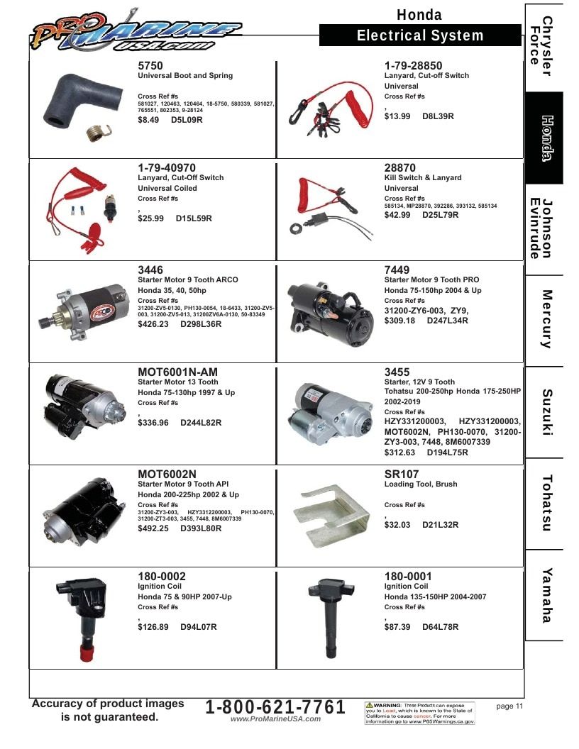 Pro Marine USA Outboard Parts Catalog Weekly Ad January 1 - December 31, 2026