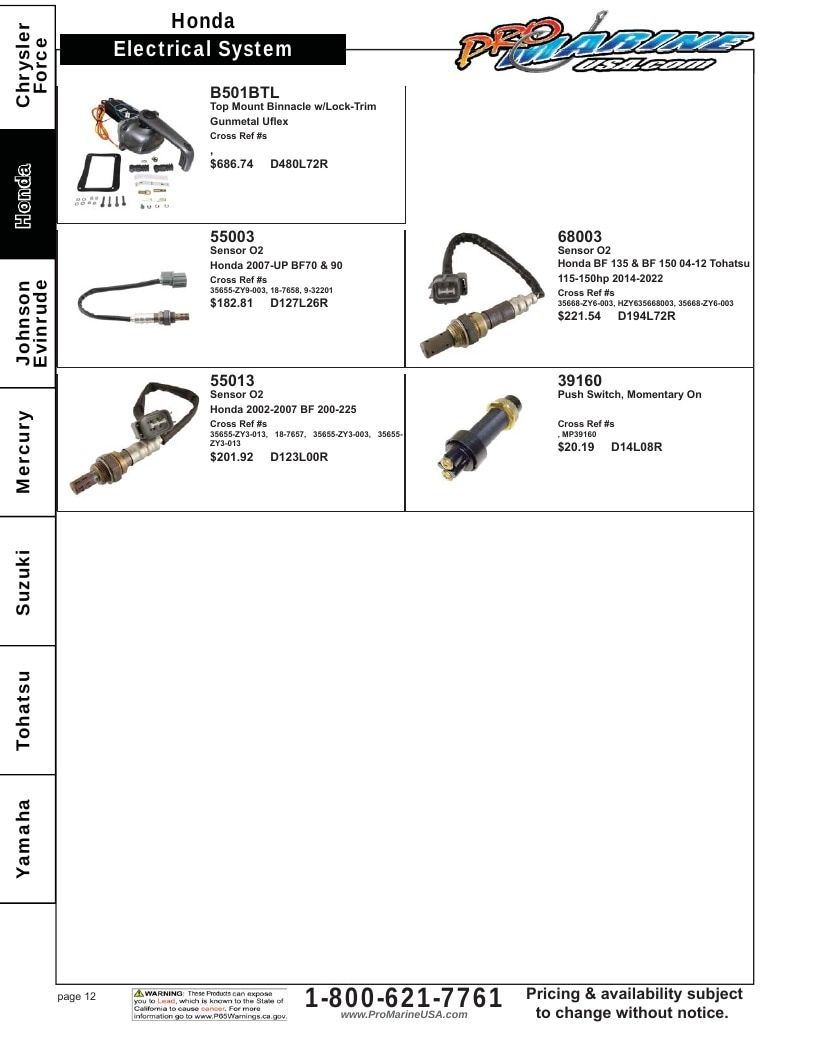 Pro Marine USA Outboard Parts Catalog Weekly Ad January 1 - December 31, 2026