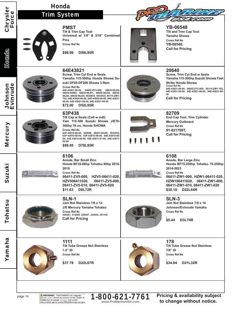 Pro Marine USA Outboard Parts Catalog Weekly Ad January 1 - December 31, 2026