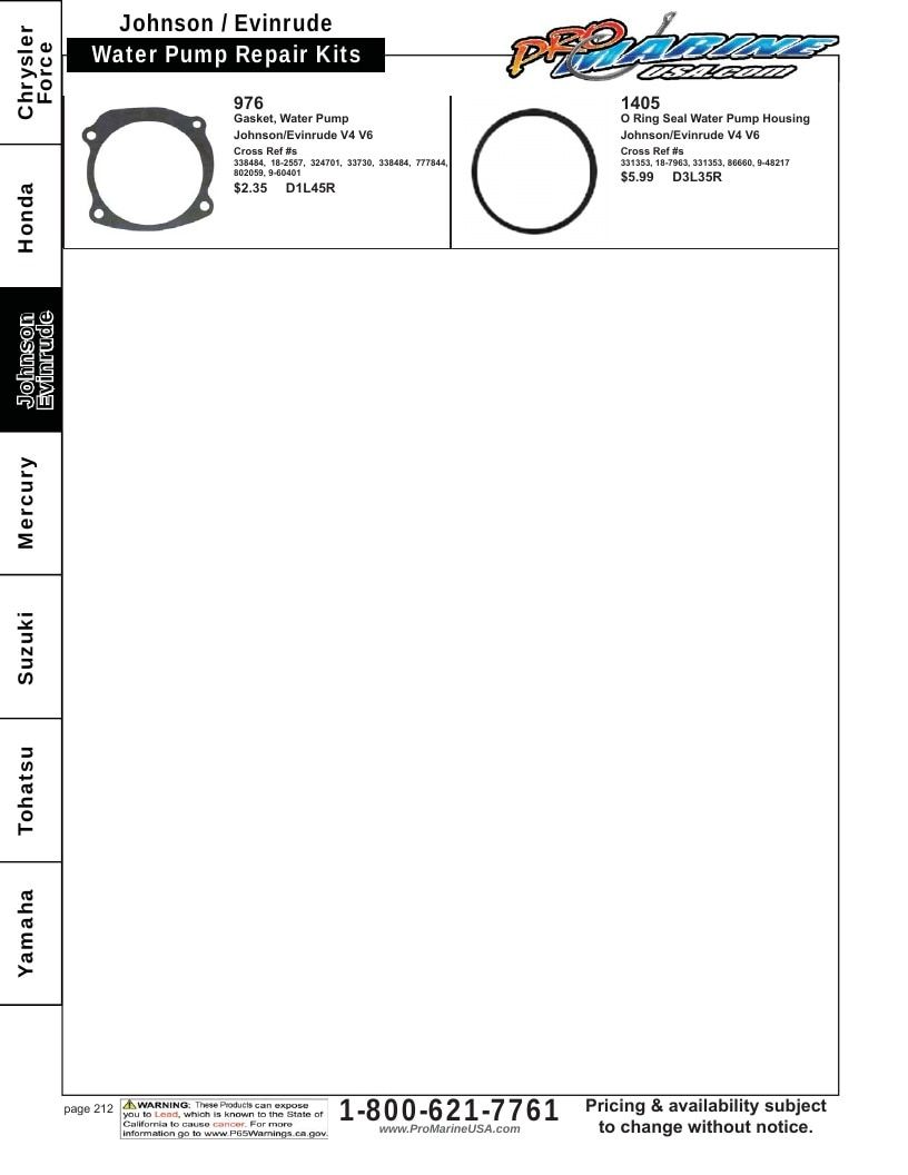 Pro Marine USA Outboard Parts Catalog Weekly Ad January 1 - December 31, 2026