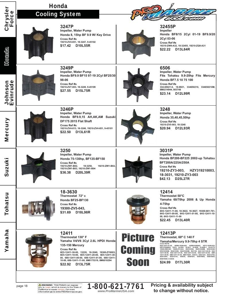 Pro Marine USA Outboard Parts Catalog Weekly Ad January 1 - December 31, 2026