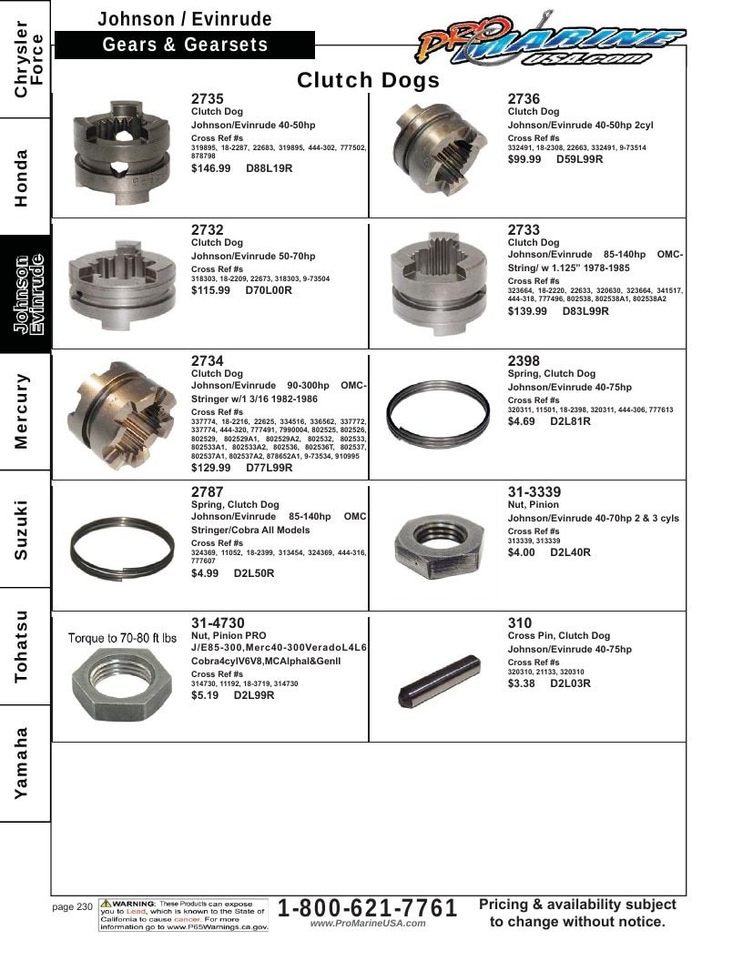 Pro Marine USA Outboard Parts Catalog Weekly Ad January 1 - December 31, 2026