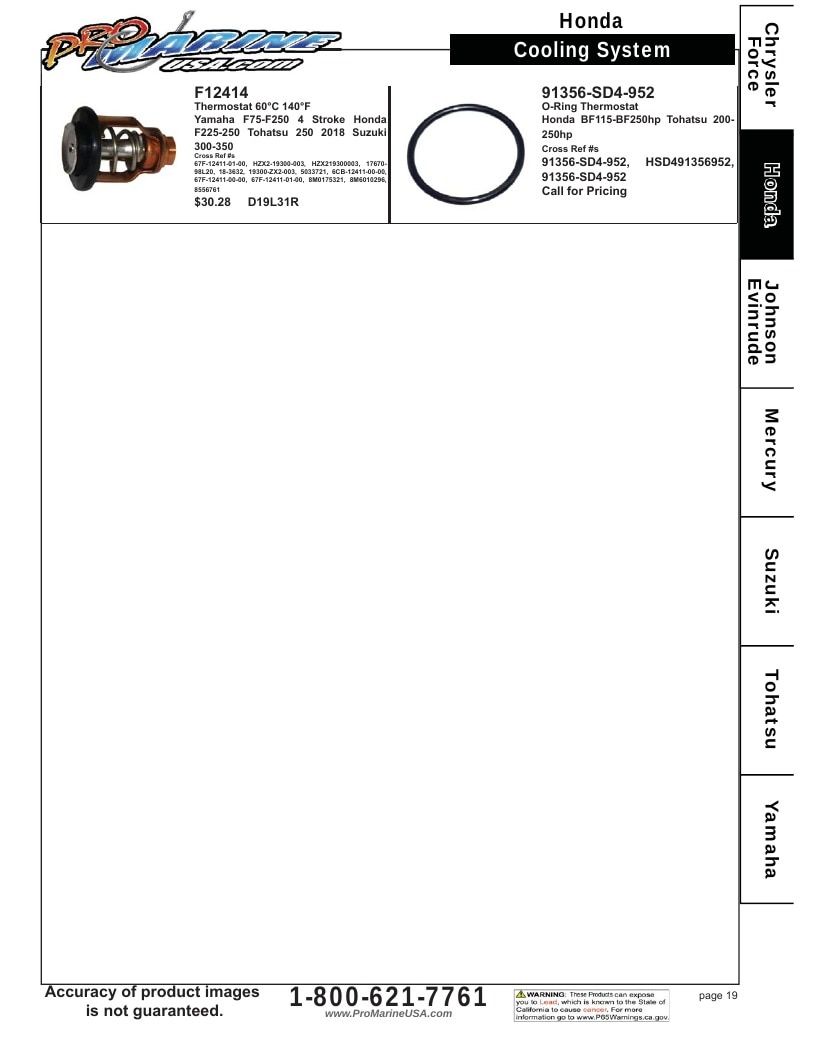 Pro Marine USA Outboard Parts Catalog Weekly Ad January 1 - December 31, 2026
