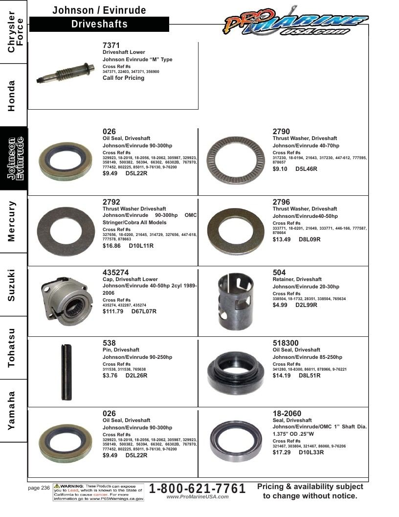 Pro Marine USA Outboard Parts Catalog Weekly Ad January 1 - December 31, 2026