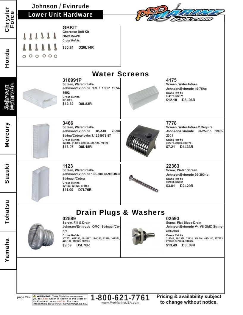 Pro Marine USA Outboard Parts Catalog Weekly Ad January 1 - December 31, 2026