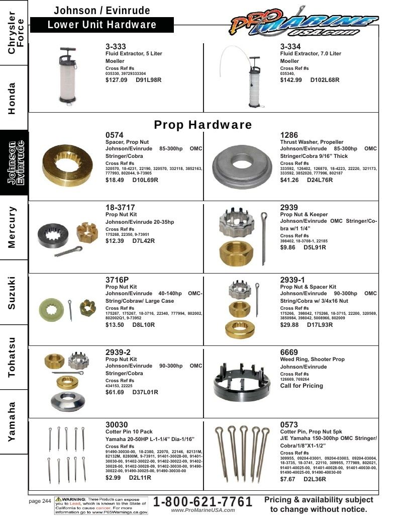 Pro Marine USA Outboard Parts Catalog Weekly Ad January 1 - December 31, 2026