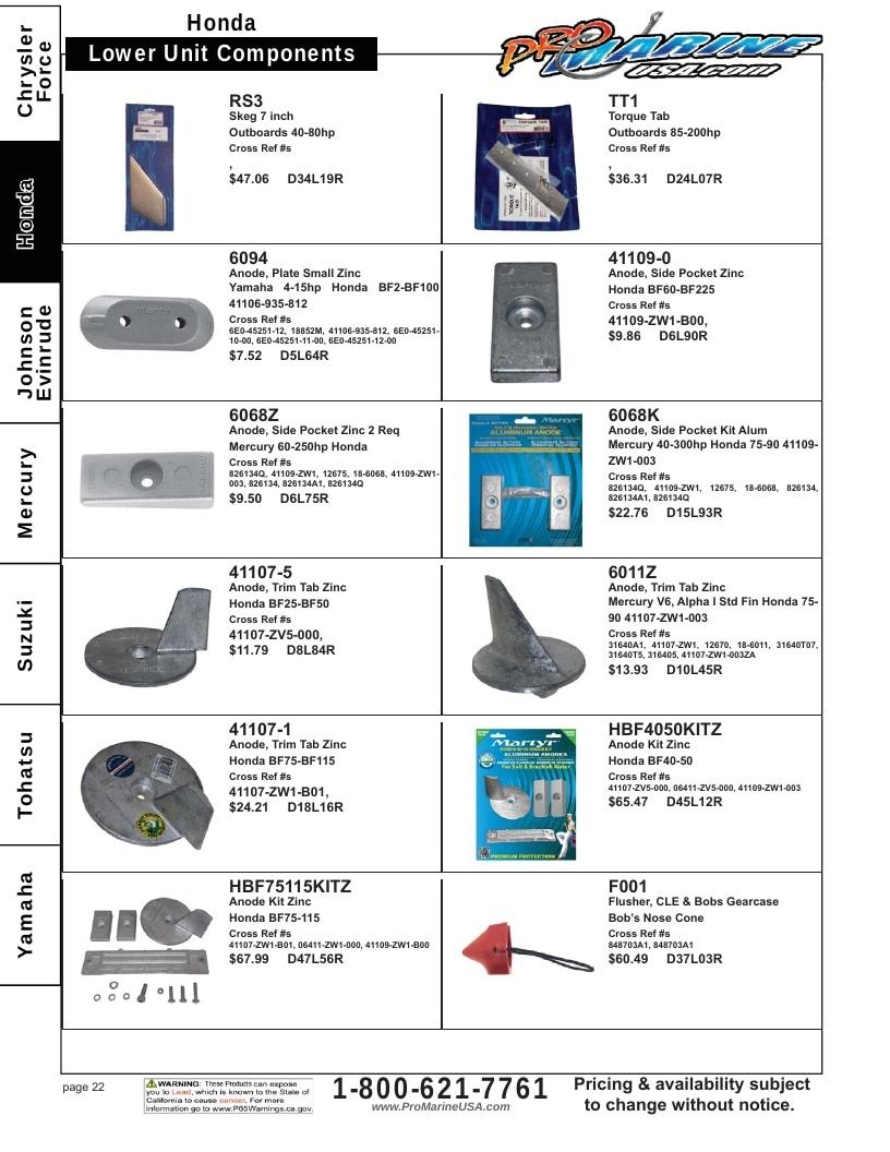 Pro Marine USA Outboard Parts Catalog Weekly Ad January 1 - December 31, 2026