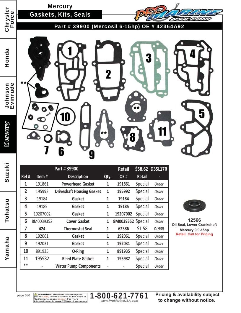 Pro Marine USA Outboard Parts Catalog Weekly Ad January 1 - December 31, 2026