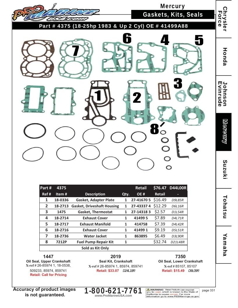 Pro Marine USA Outboard Parts Catalog Weekly Ad January 1 - December 31, 2026