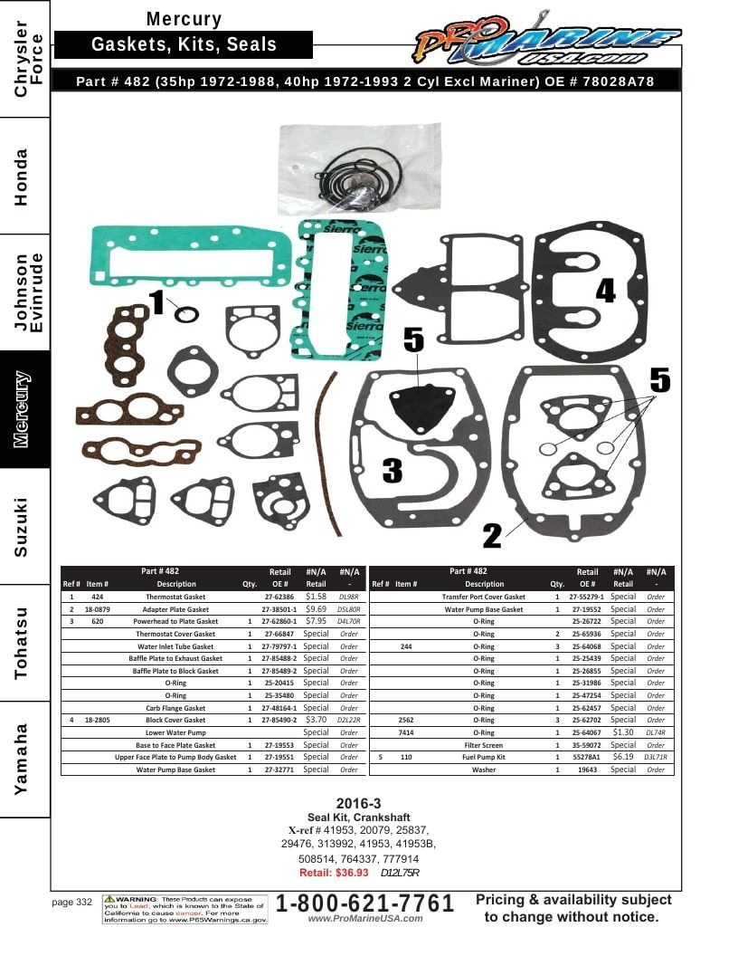 Pro Marine USA Outboard Parts Catalog Weekly Ad January 1 - December 31, 2026