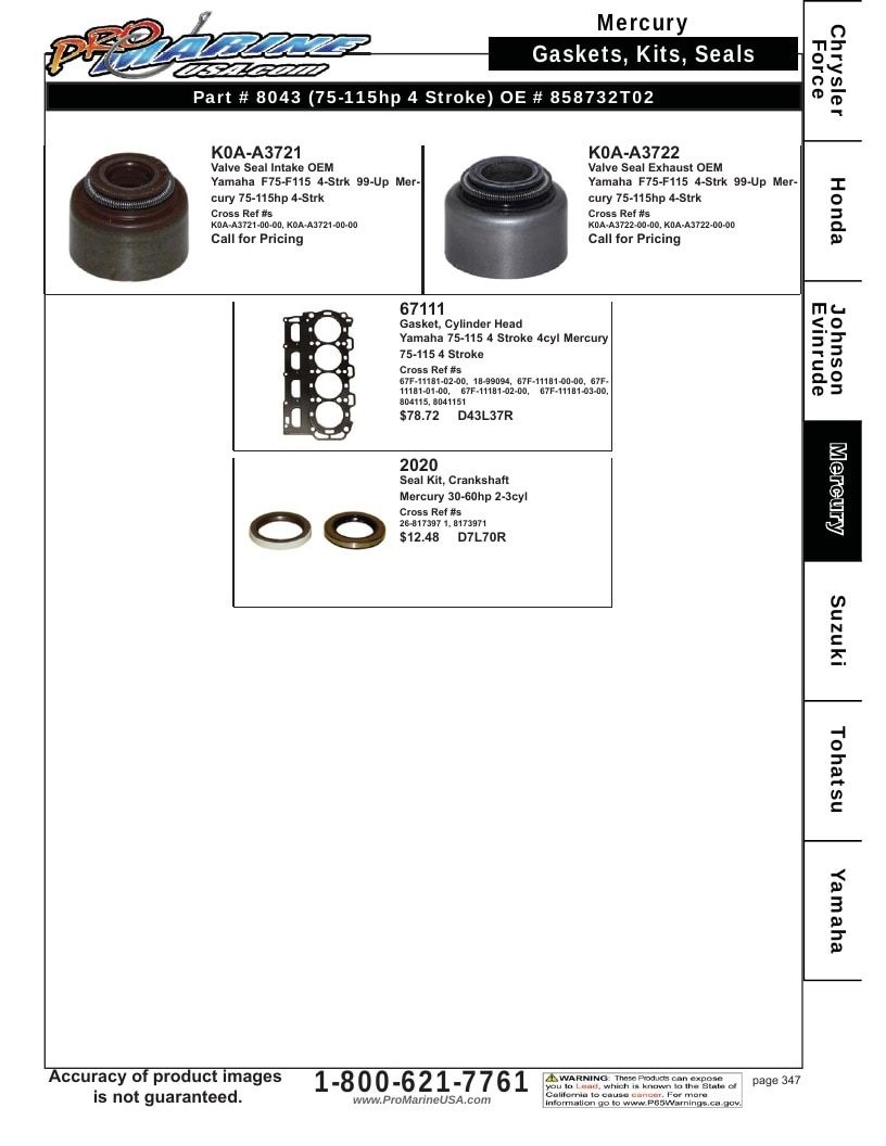 Pro Marine USA Outboard Parts Catalog Weekly Ad January 1 - December 31, 2026