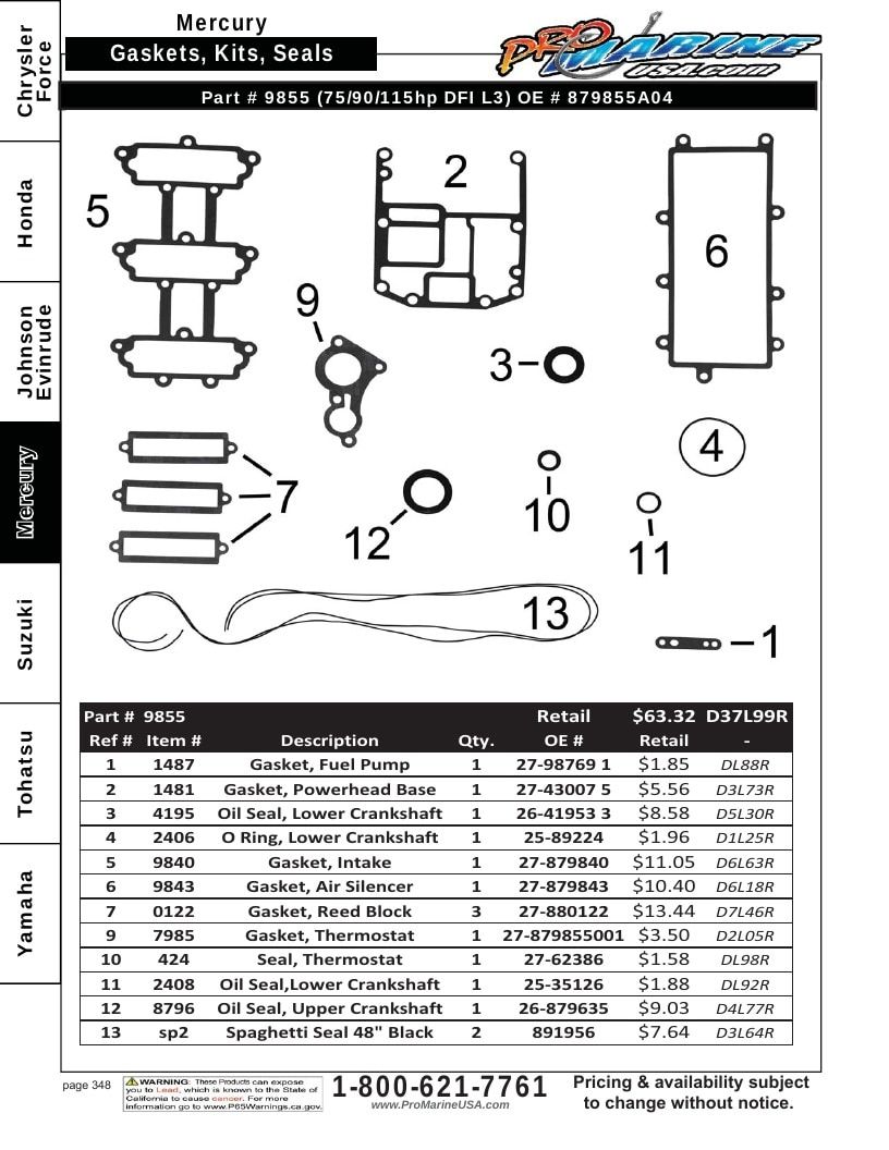 Pro Marine USA Outboard Parts Catalog Weekly Ad January 1 - December 31, 2026