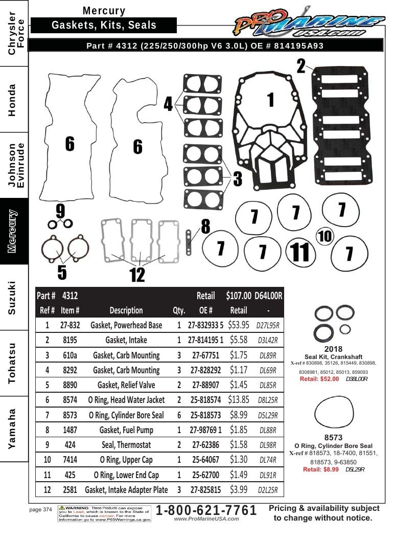 Pro Marine USA Outboard Parts Catalog Weekly Ad January 1 - December 31, 2026