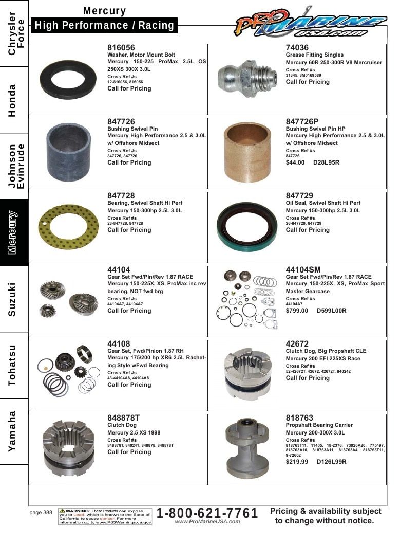 Pro Marine USA Outboard Parts Catalog Weekly Ad January 1 - December 31, 2026
