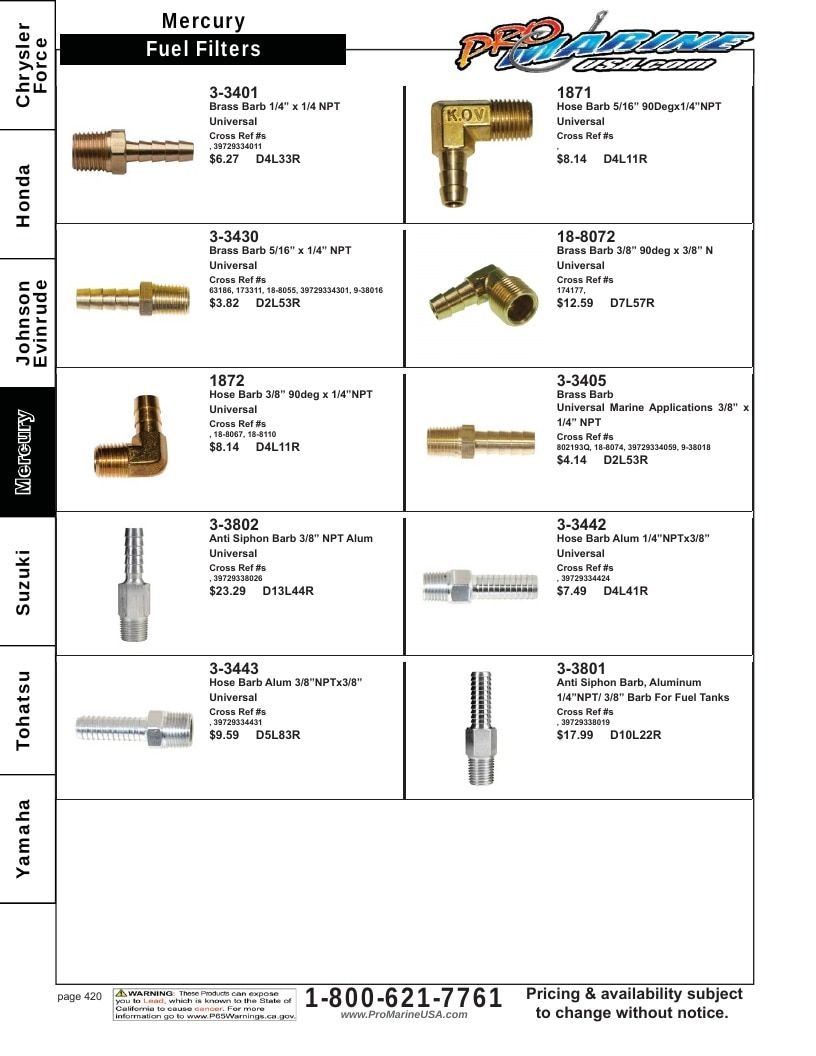 Pro Marine USA Outboard Parts Catalog Weekly Ad January 1 - December 31, 2026