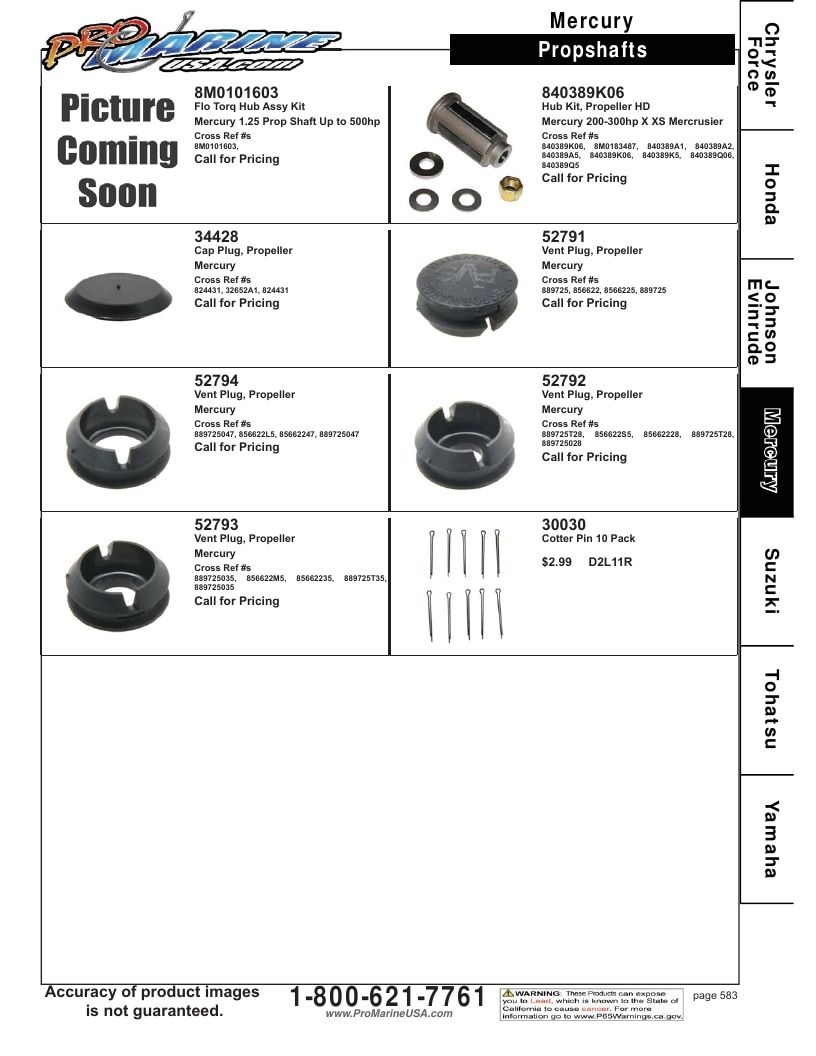 Pro Marine USA Outboard Parts Catalog Weekly Ad January 1 - December 31, 2026