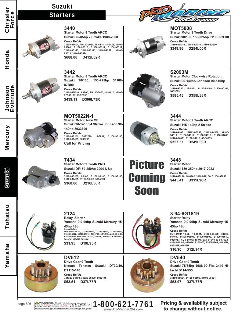 Pro Marine USA Outboard Parts Catalog Weekly Ad January 1 - December 31, 2026