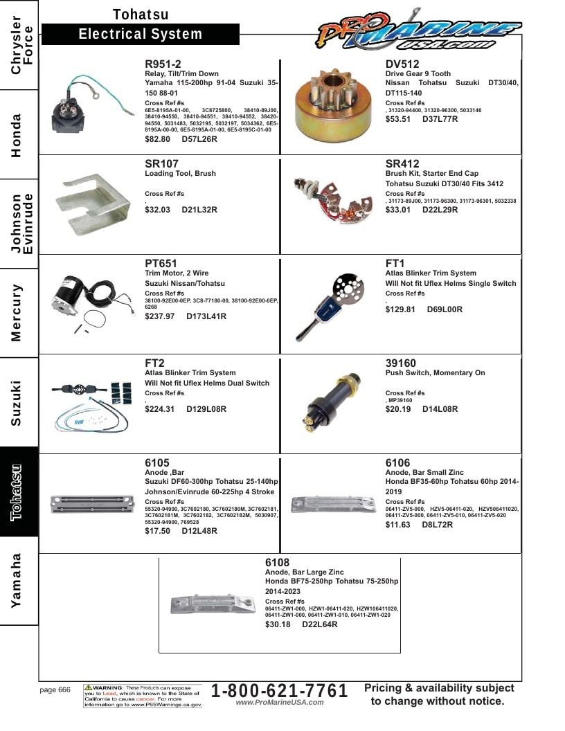 Pro Marine USA Outboard Parts Catalog Weekly Ad January 1 - December 31, 2026