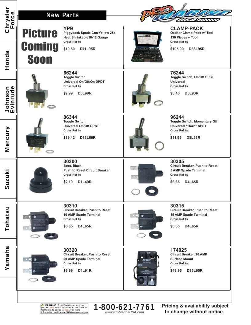Pro Marine USA Outboard Parts Catalog Weekly Ad January 1 - December 31, 2026