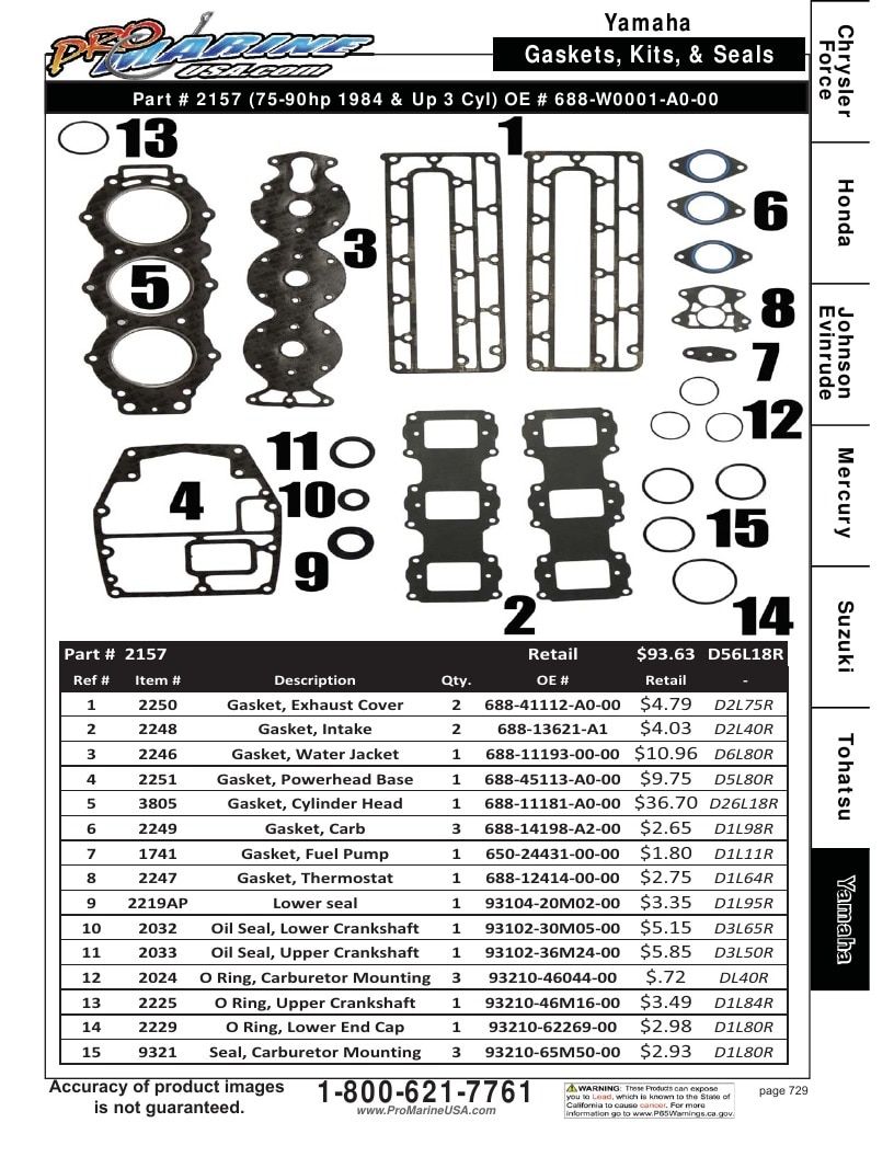 Pro Marine USA Outboard Parts Catalog Weekly Ad January 1 - December 31, 2026
