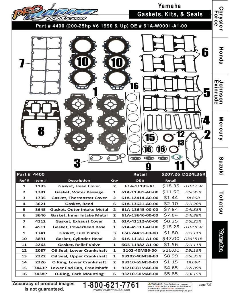 Pro Marine USA Outboard Parts Catalog Weekly Ad January 1 - December 31, 2026
