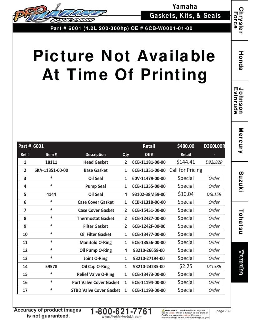 Pro Marine USA Outboard Parts Catalog Weekly Ad January 1 - December 31, 2026