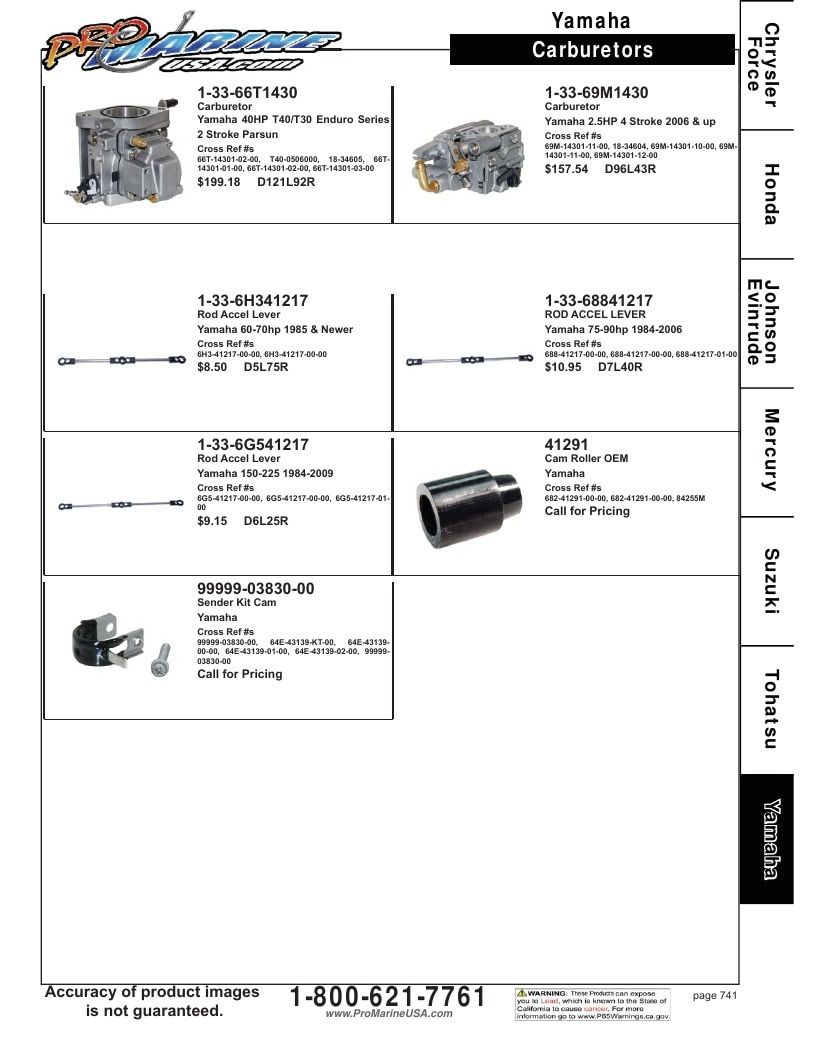 Pro Marine USA Outboard Parts Catalog Weekly Ad January 1 - December 31, 2026