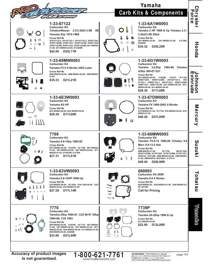 Pro Marine USA Outboard Parts Catalog Weekly Ad January 1 - December 31, 2026