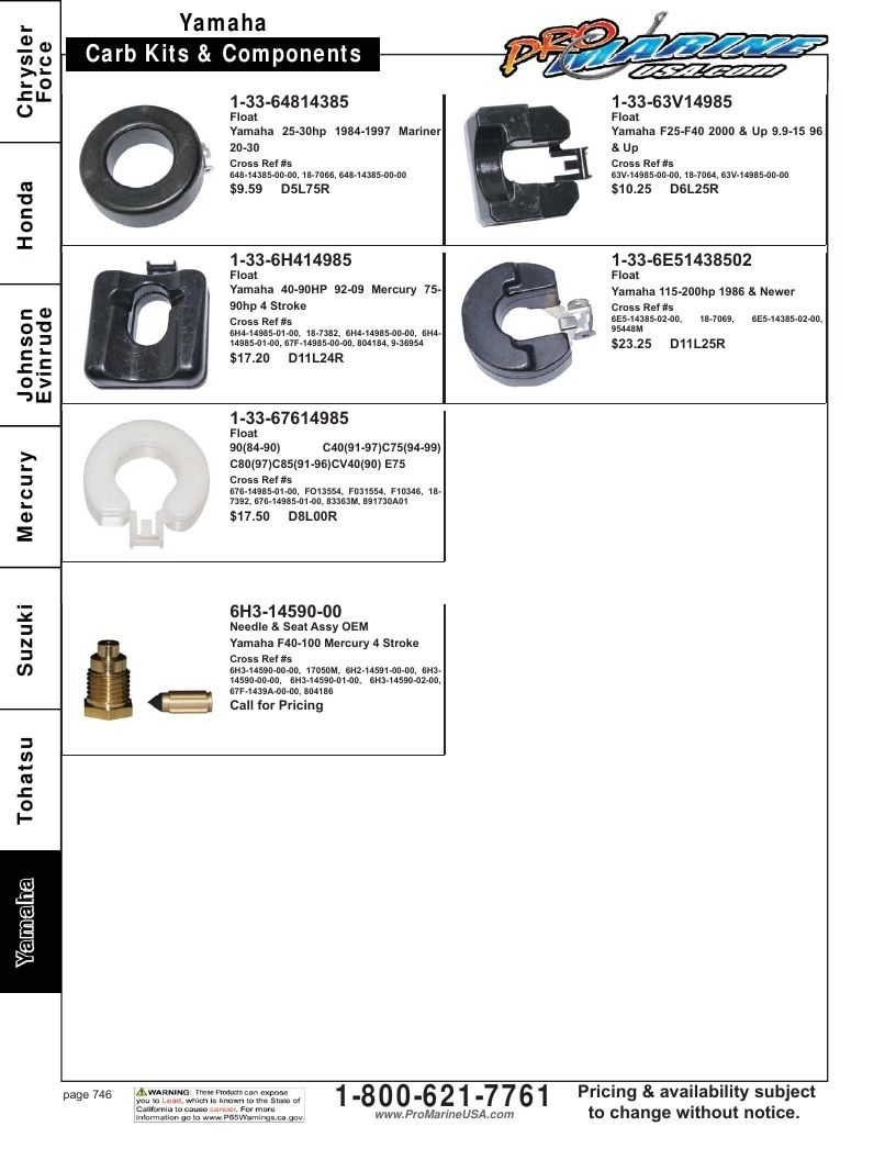 Pro Marine USA Outboard Parts Catalog Weekly Ad January 1 - December 31, 2026