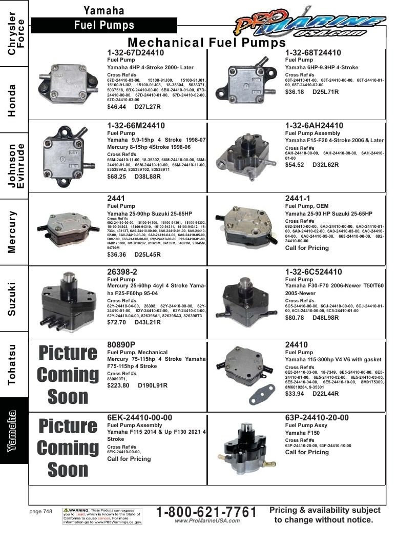 Pro Marine USA Outboard Parts Catalog Weekly Ad January 1 - December 31, 2026