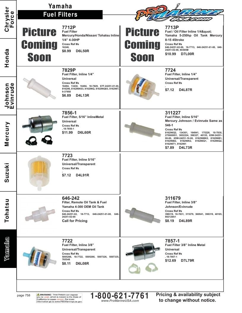 Pro Marine USA Outboard Parts Catalog Weekly Ad January 1 - December 31, 2026