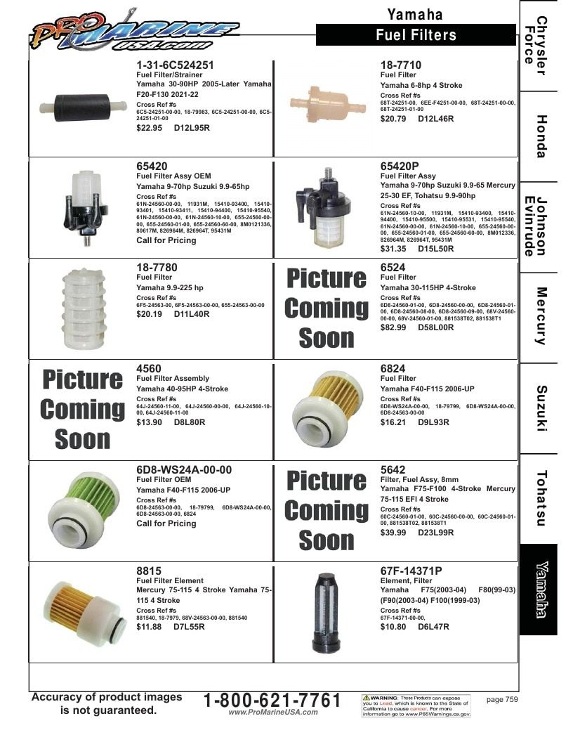 Pro Marine USA Outboard Parts Catalog Weekly Ad January 1 - December 31, 2026