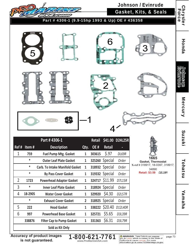 Pro Marine USA Outboard Parts Catalog Weekly Ad January 1 - December 31, 2026