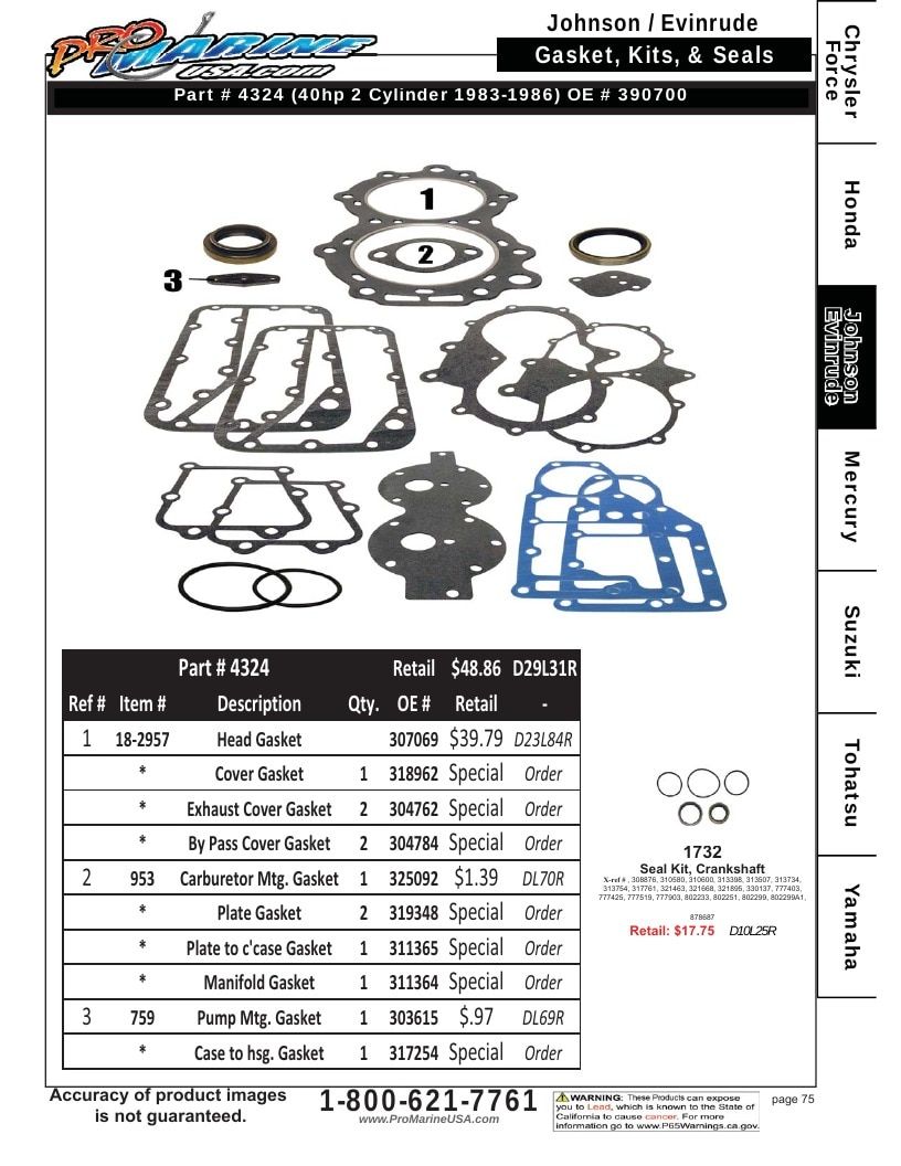 Pro Marine USA Outboard Parts Catalog Weekly Ad January 1 - December 31, 2026