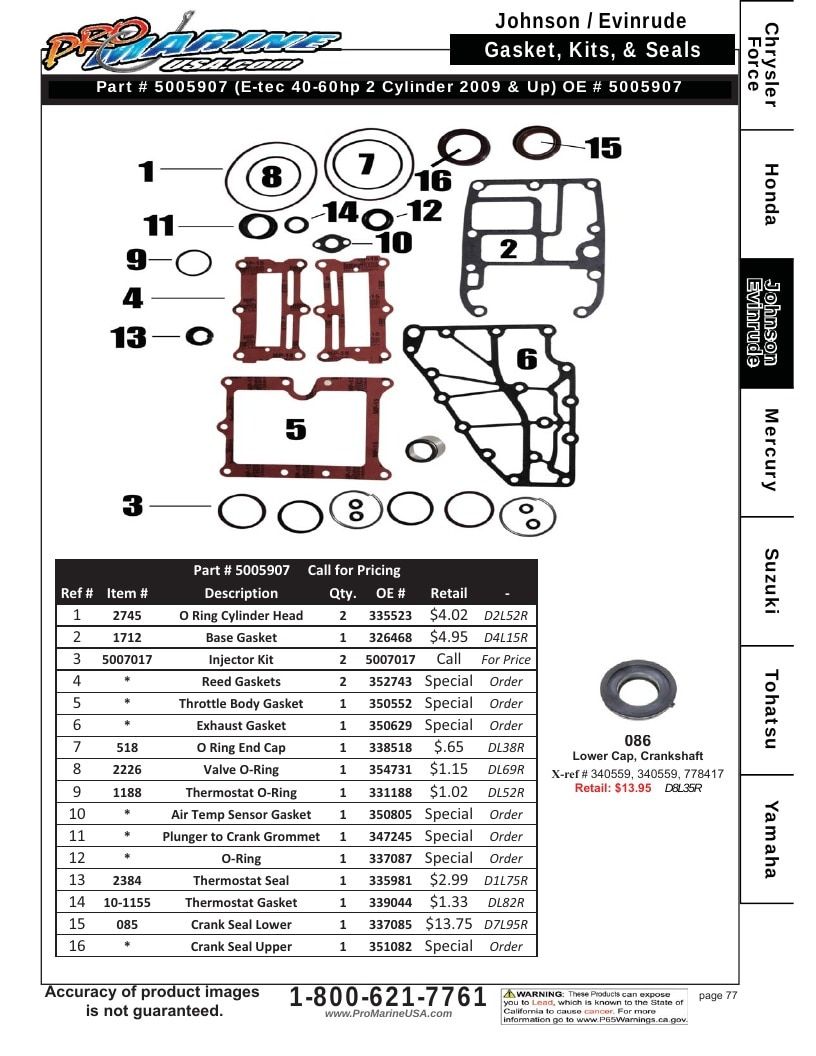 Pro Marine USA Outboard Parts Catalog Weekly Ad January 1 - December 31, 2026