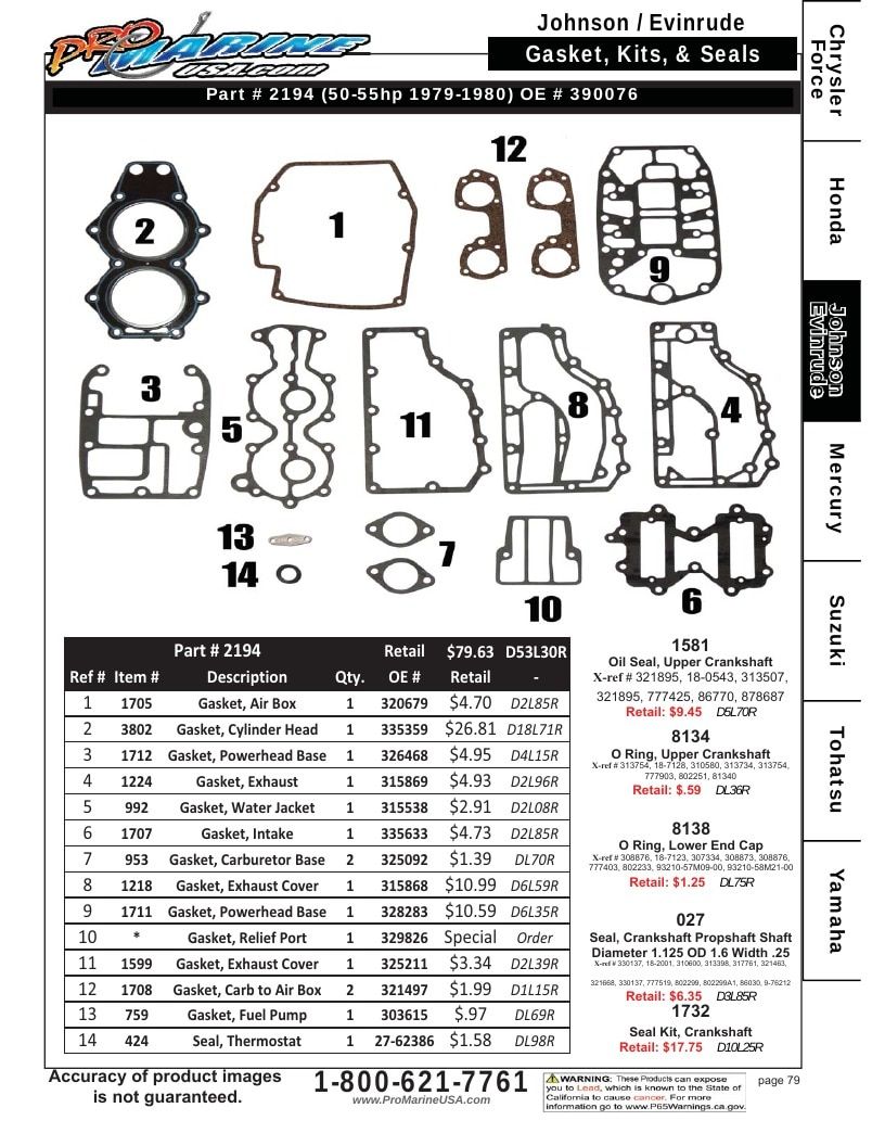 Pro Marine USA Outboard Parts Catalog Weekly Ad January 1 - December 31, 2026