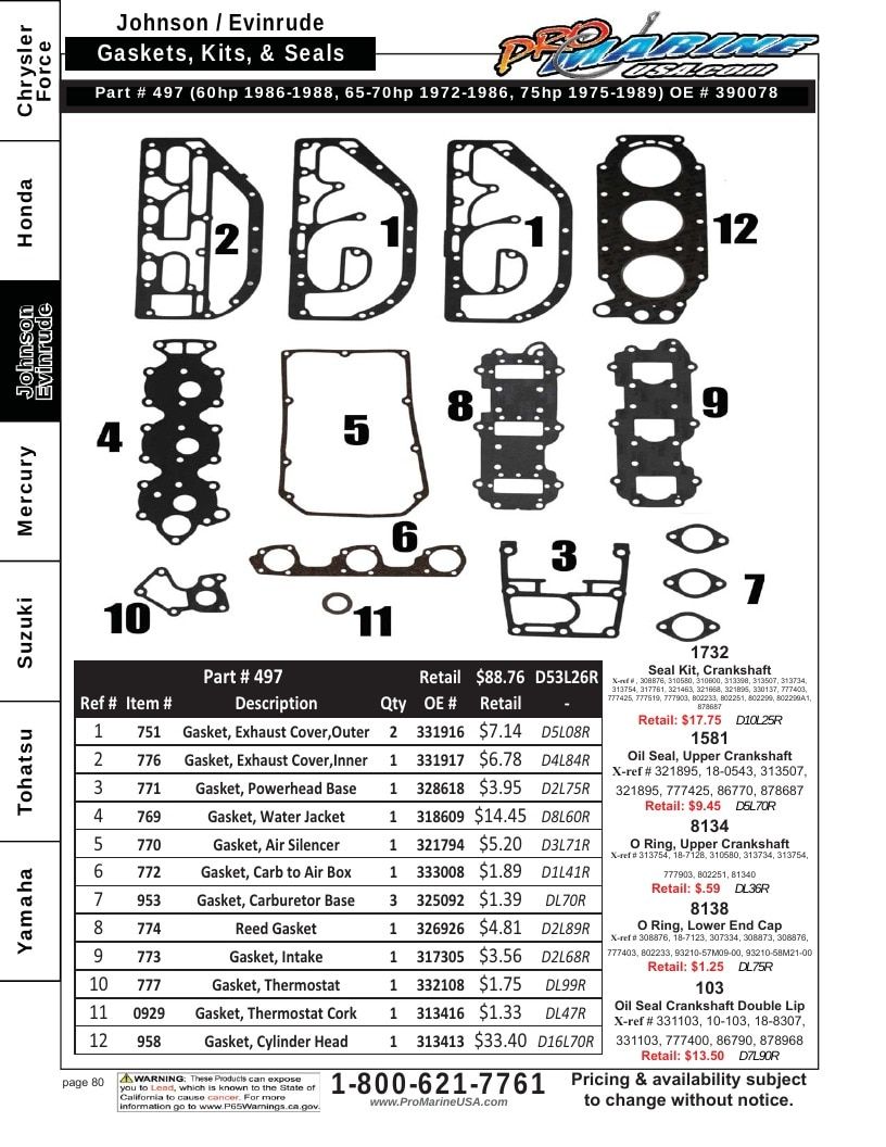 Pro Marine USA Outboard Parts Catalog Weekly Ad January 1 - December 31, 2026