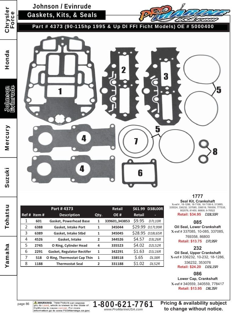 Pro Marine USA Outboard Parts Catalog Weekly Ad January 1 - December 31, 2026